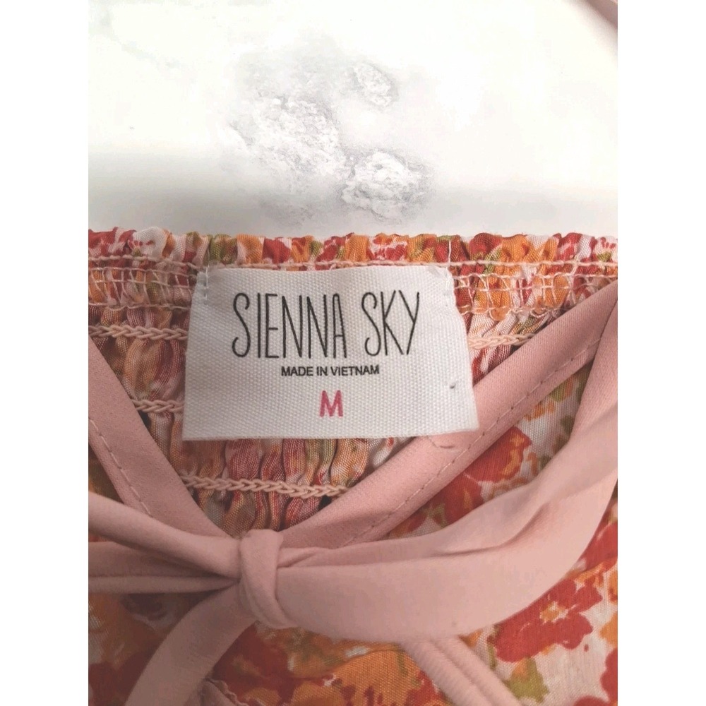 Sienna Sky Junior's Floral "Camisole" Red, Pink & Orange Size M - Picture 7 of 10